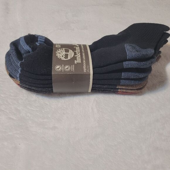 Timberland Outdoor Leisure Low Quarter Socks 4 Pack Mens OSFM Shoe 9-12 New OOS - Picture 6 of 8